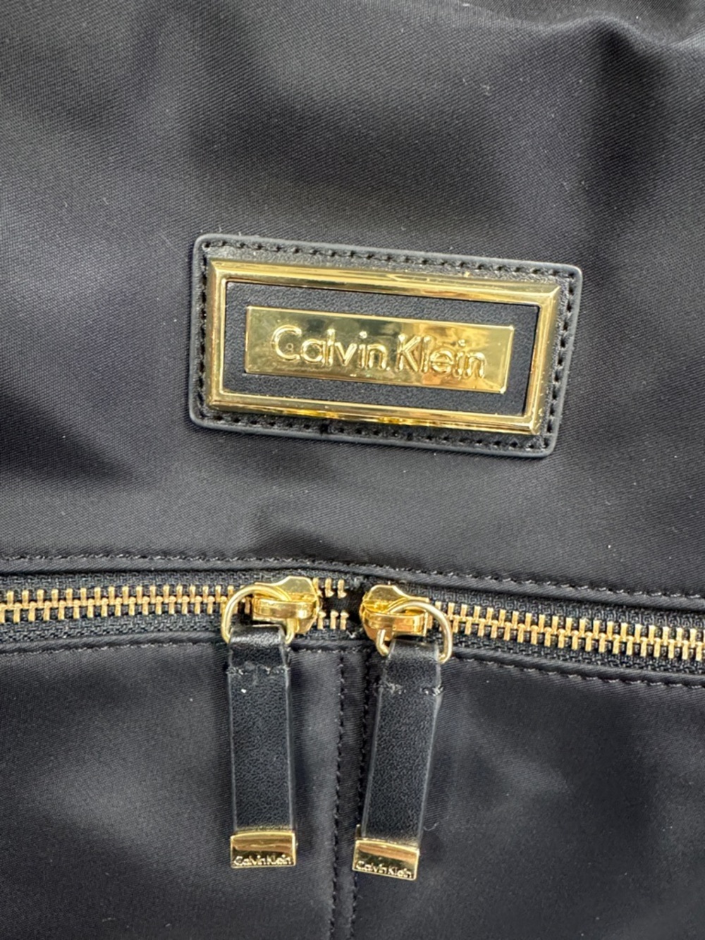 Calvin Klein Black Nylon Shoulder messenger Bag Guitar adjustable long strap EUC - Picture 3 of 14